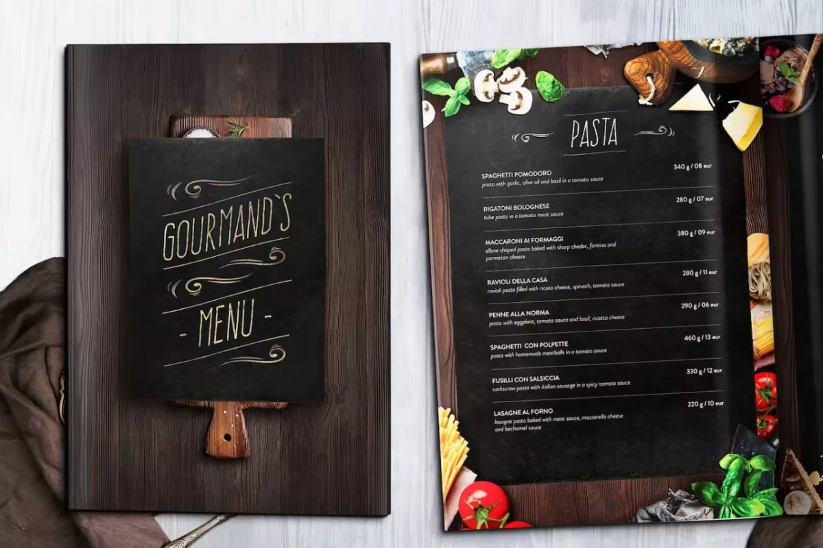 I will Craft an Eye Catching Restaurant Menu Design! 1 Page + Source file