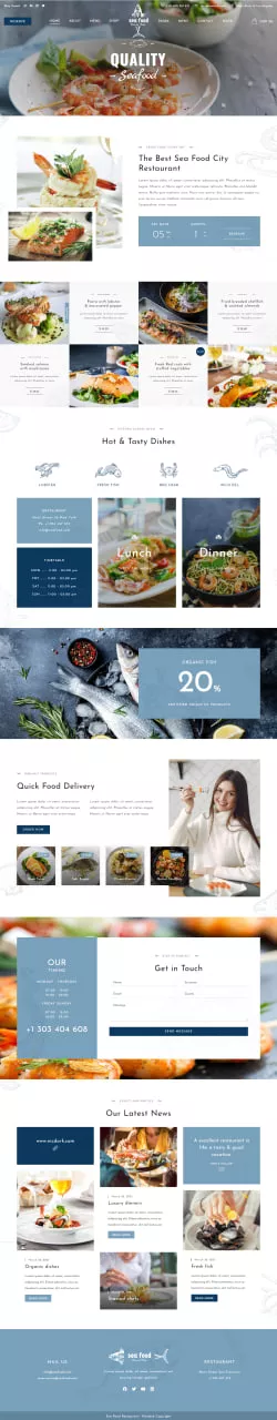 I will Build Restaurant and Coffee Shop Website! 6 pages +20 products +Responsive
