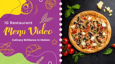 Dynamic Digital Restaurant Menu Videos: up to 10 Food Images and Details+60 seconds