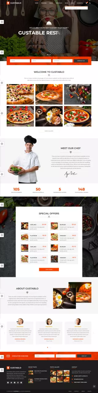 I will Build Restaurant and Coffee Shop Website! 6 pages +20 products +Responsive